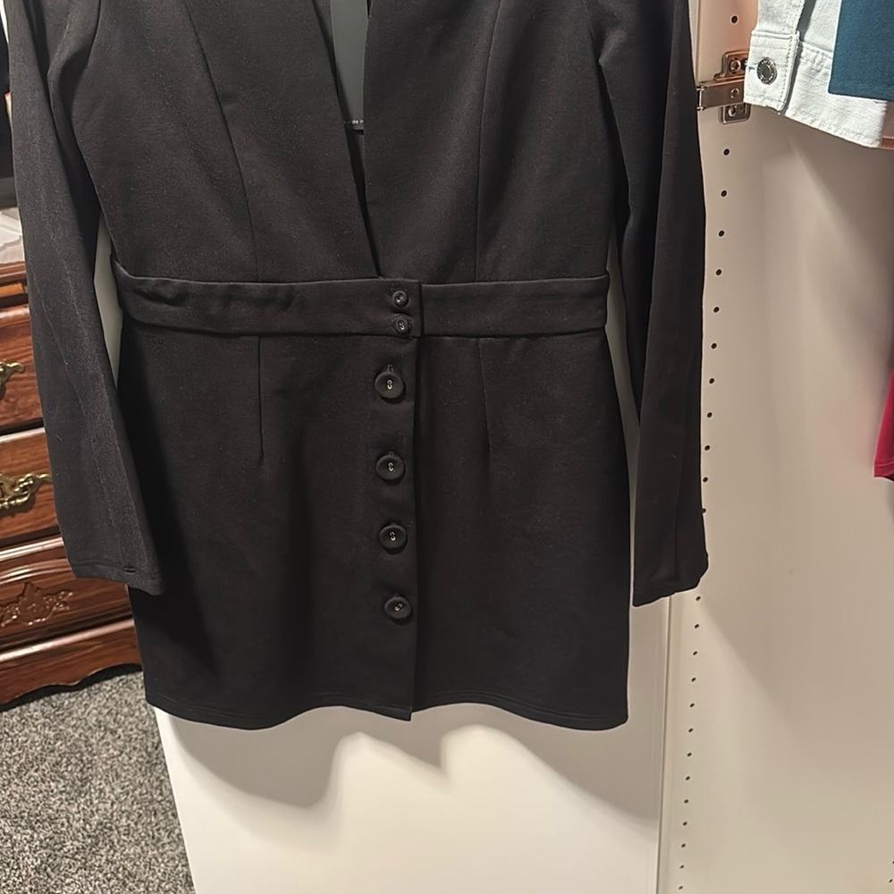 Elegant Black Women's Jacket dress